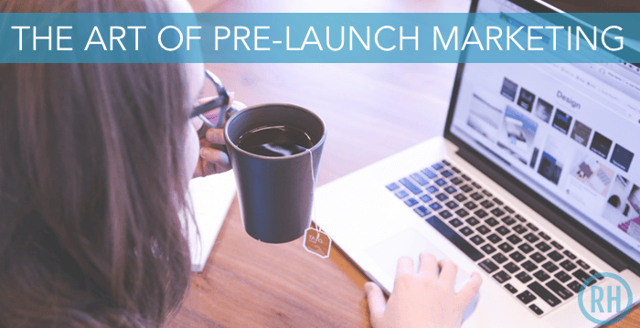 Woman in front of her computer getting ready to pre-launch her company